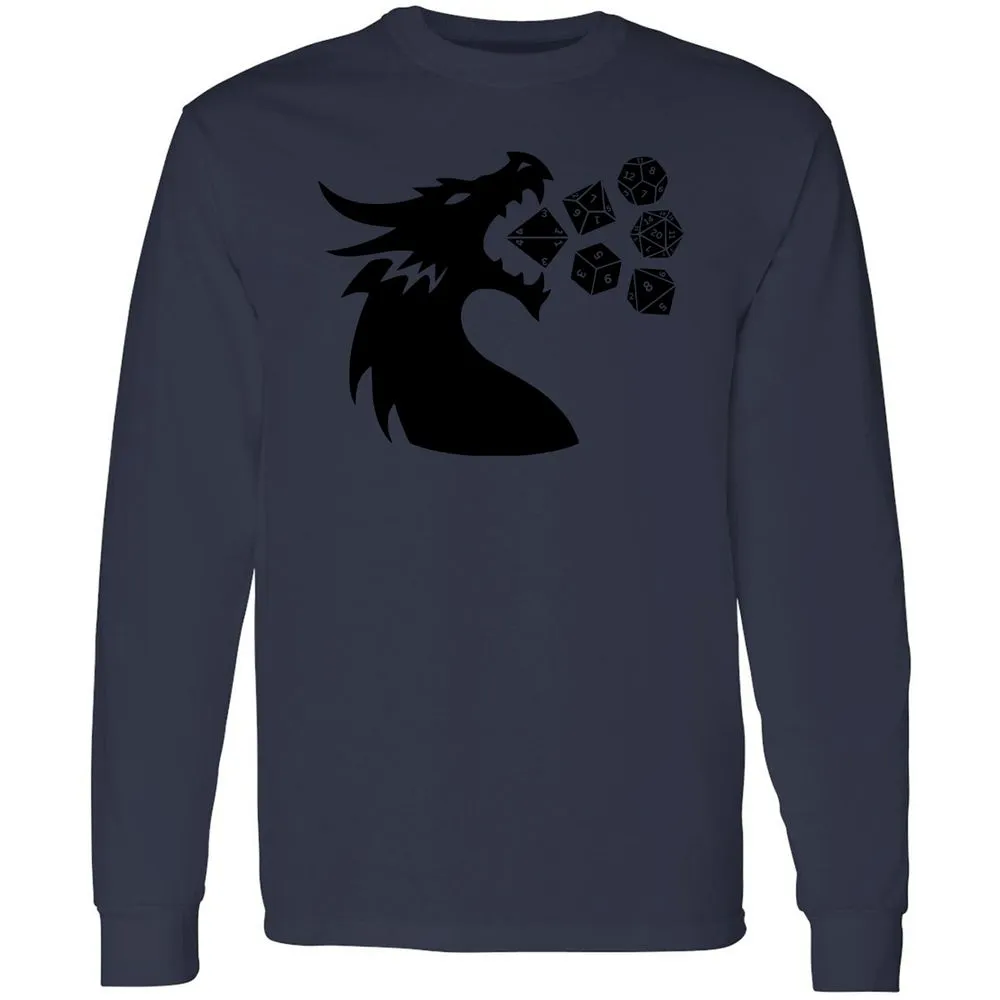 Pac And Dragon Long Sleeve T-Shirt - Navy - 12