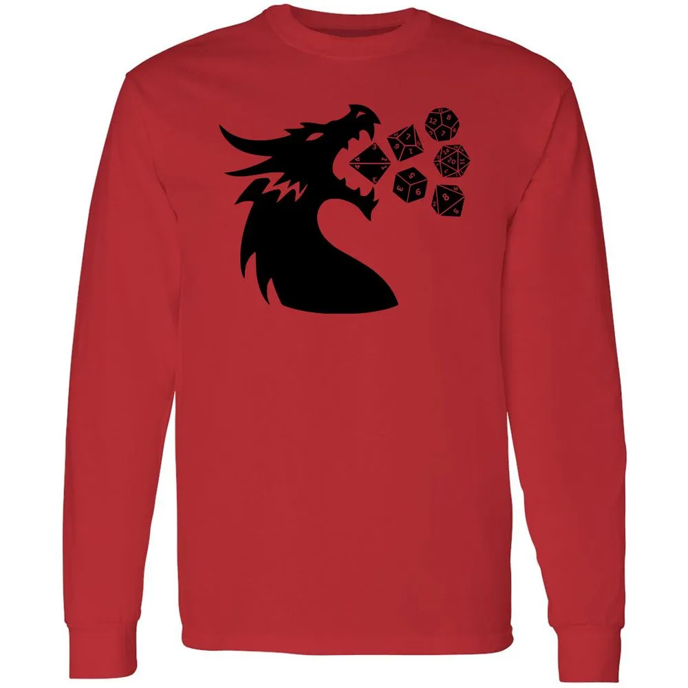 Pac And Dragon Long Sleeve T-Shirt - Red - 14
