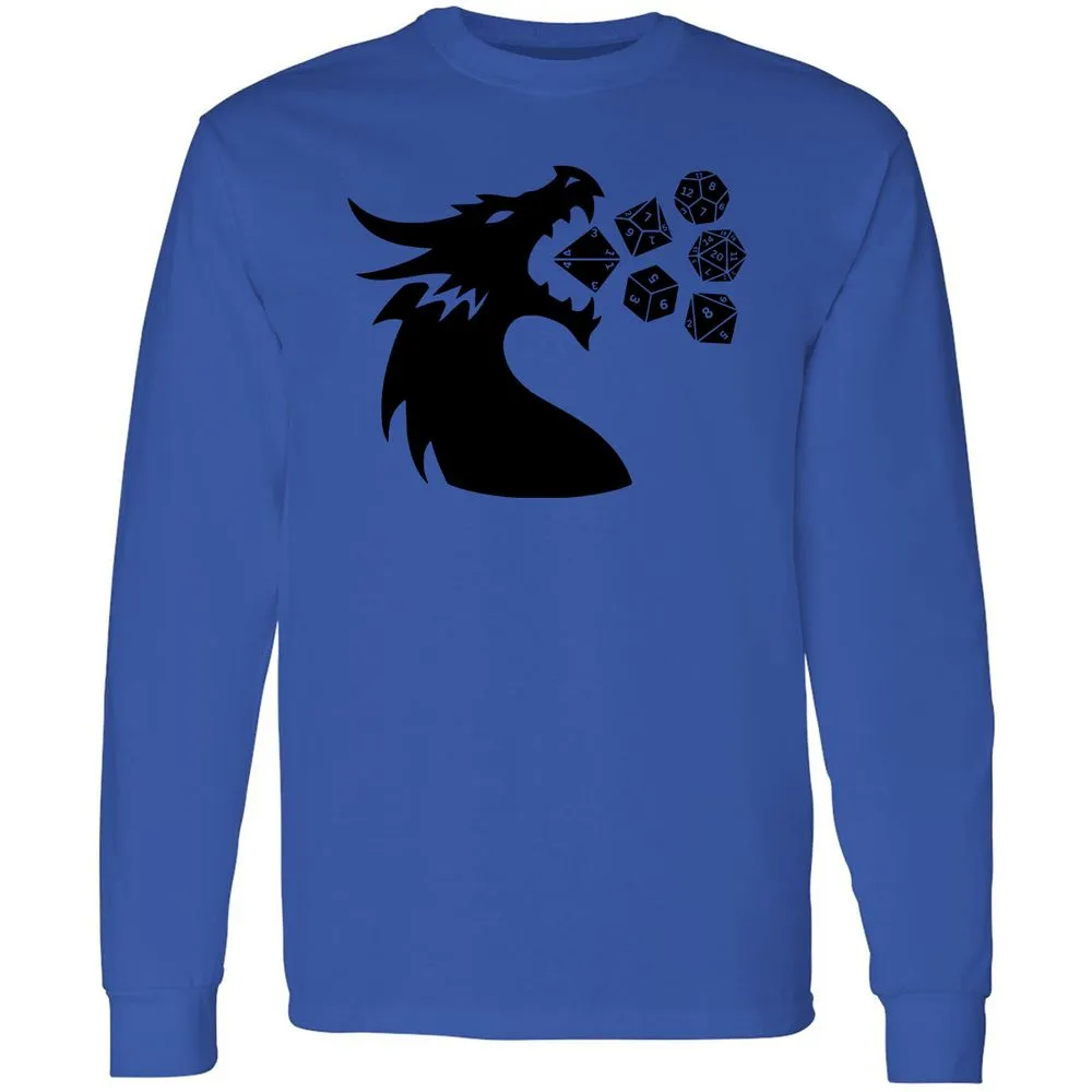 Pac And Dragon Long Sleeve T-Shirt - Royal - 4