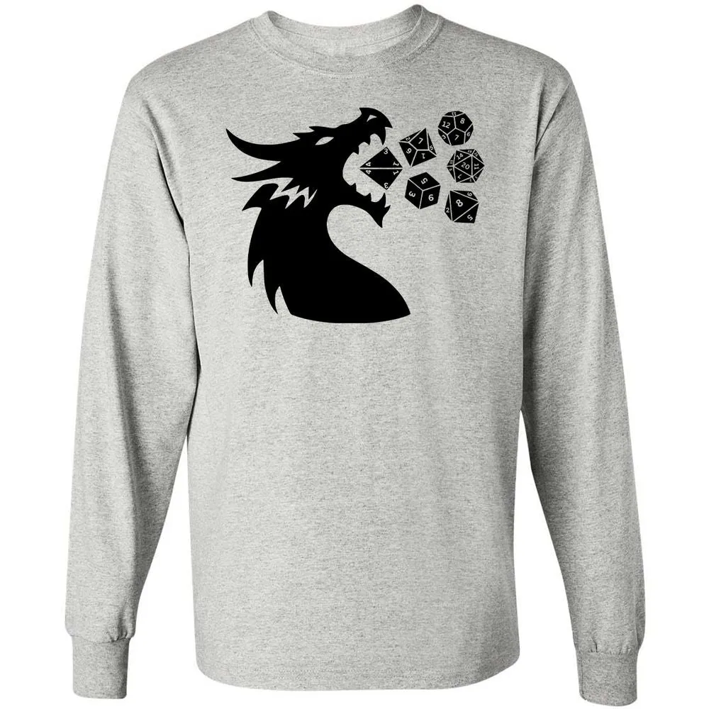 Pac And Dragon Long Sleeve T-Shirt - Ash - 5