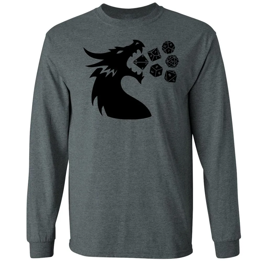 Pac And Dragon Long Sleeve T-Shirt - Dark Heather - 15