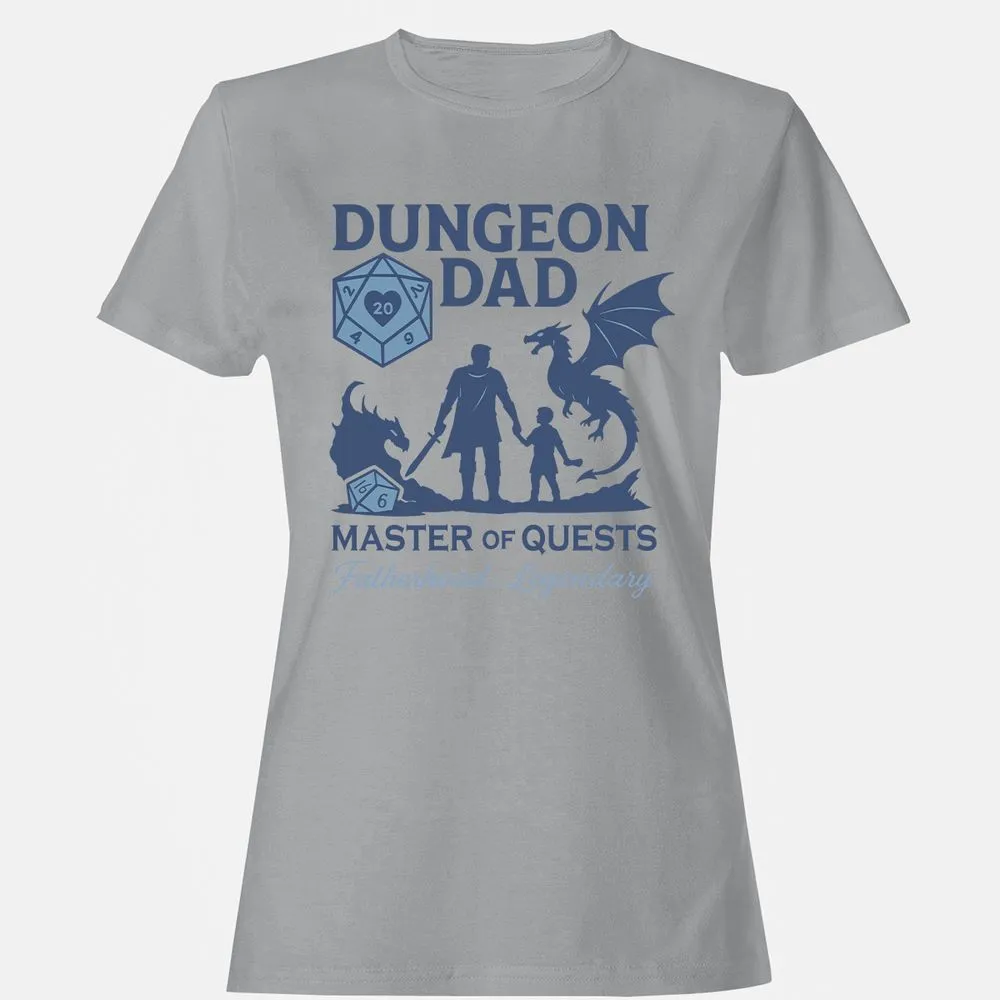 Dungeon Dad Master Of Quests Women's T-Shirt - Sport Grey - 15
