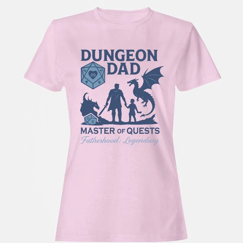 Dungeon Dad Master Of Quests Women's T-Shirt - Light Pink - 9