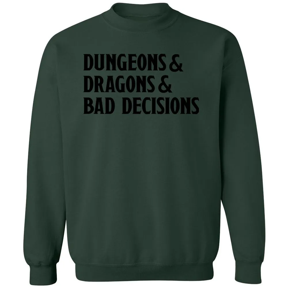 Bad Decisions Classic Unisex Sweatshirt - Forest Green - 4