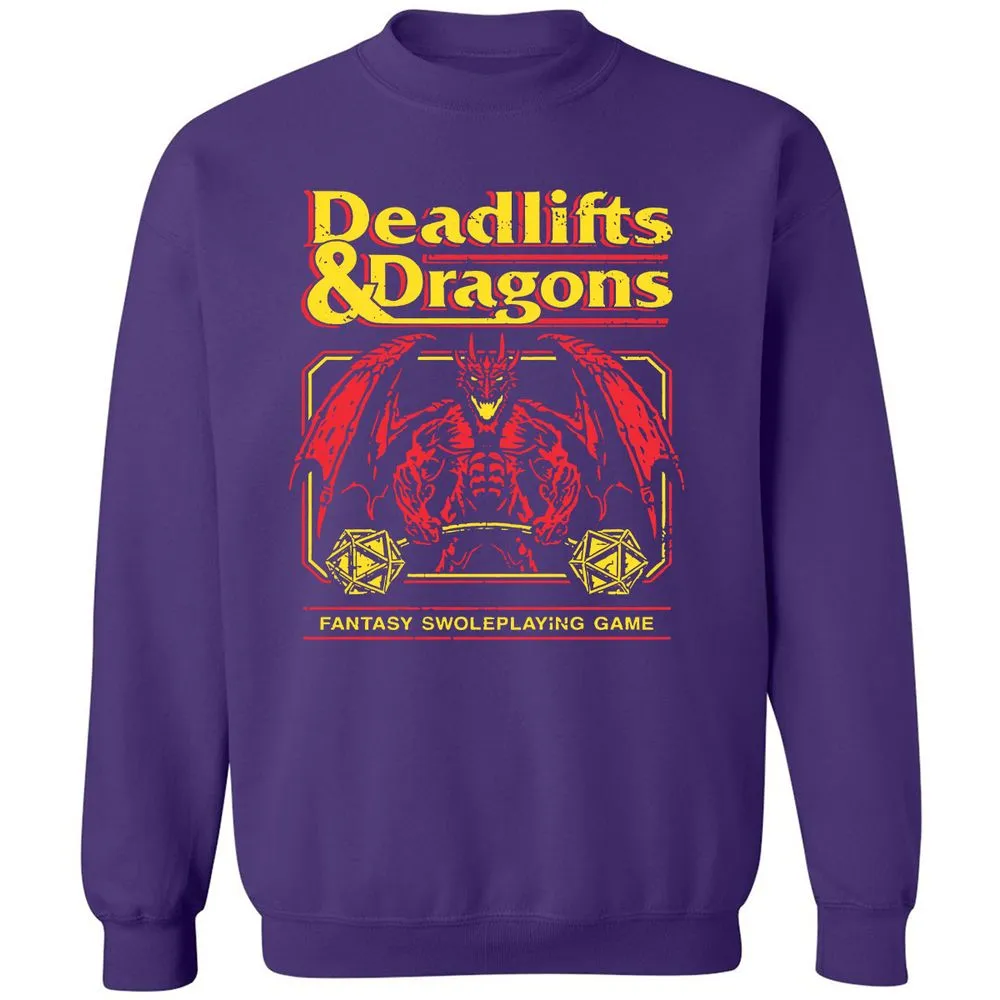 Deadlifts And Dragons Classic Unisex Sweatshirt - Purple - 6