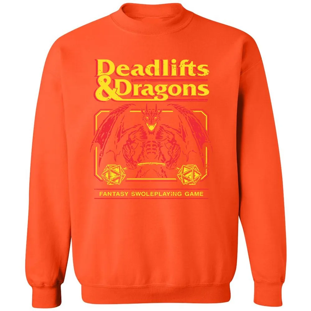 Deadlifts And Dragons Classic Unisex Sweatshirt - Orange - 10