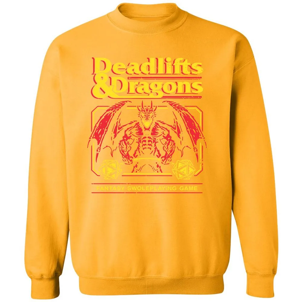 Deadlifts And Dragons Classic Unisex Sweatshirt - Gold - 11