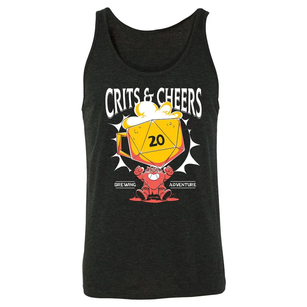 Crits & Cheers Unisex Jersey Tank - Charcoal Black Triblend - 5