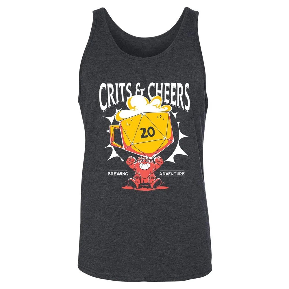 Crits & Cheers Unisex Jersey Tank - Dark Grey Heather - 6