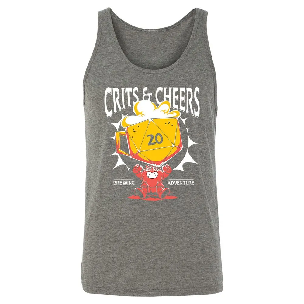 Crits & Cheers Unisex Jersey Tank - Grey Triblend - 8