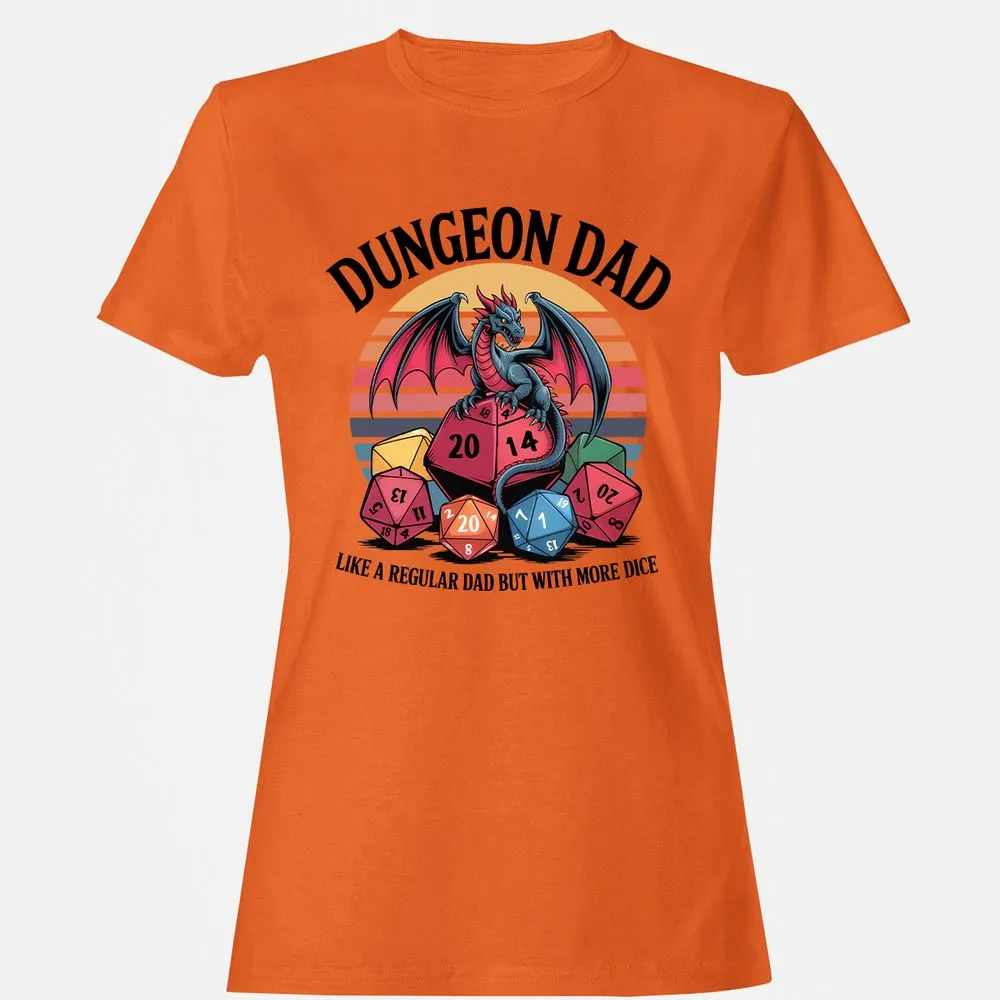 Dungeon Dad With More Dice Women's T-Shirt - Orange - 11