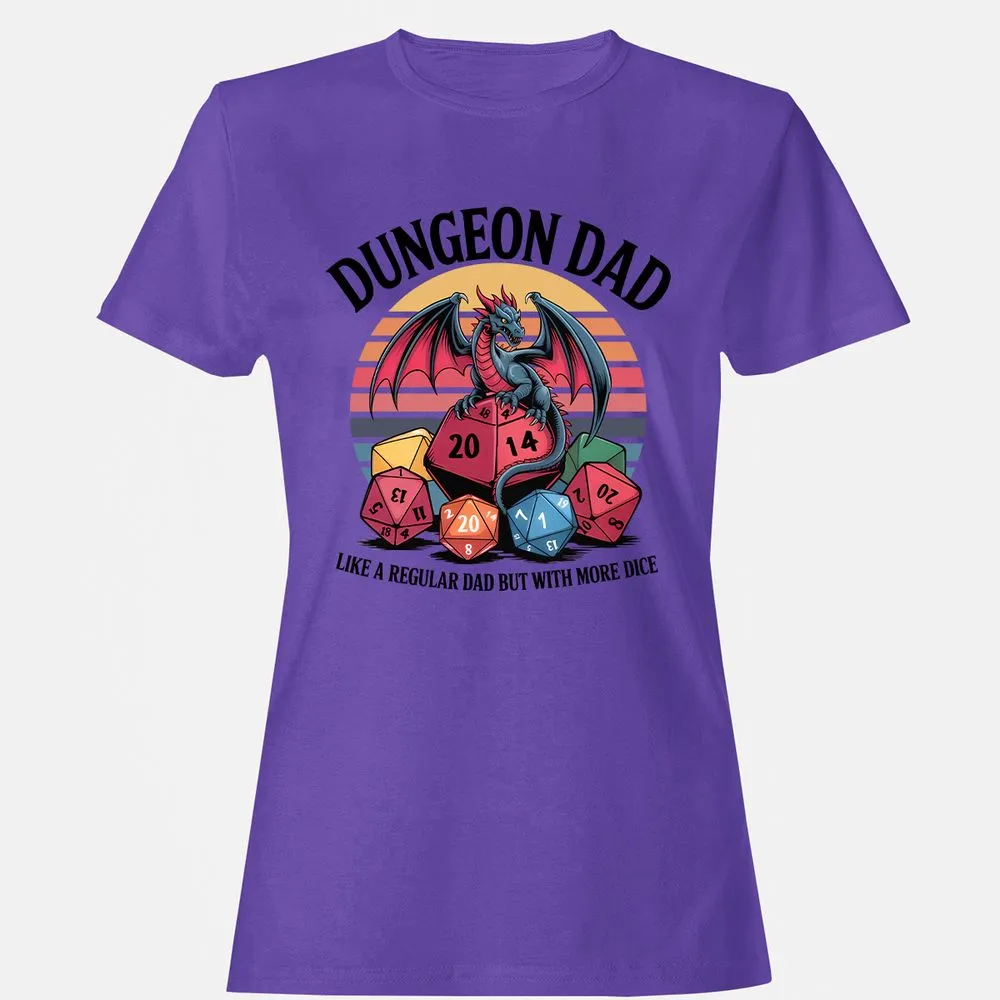 Dungeon Dad With More Dice Women's T-Shirt - Purple - 12