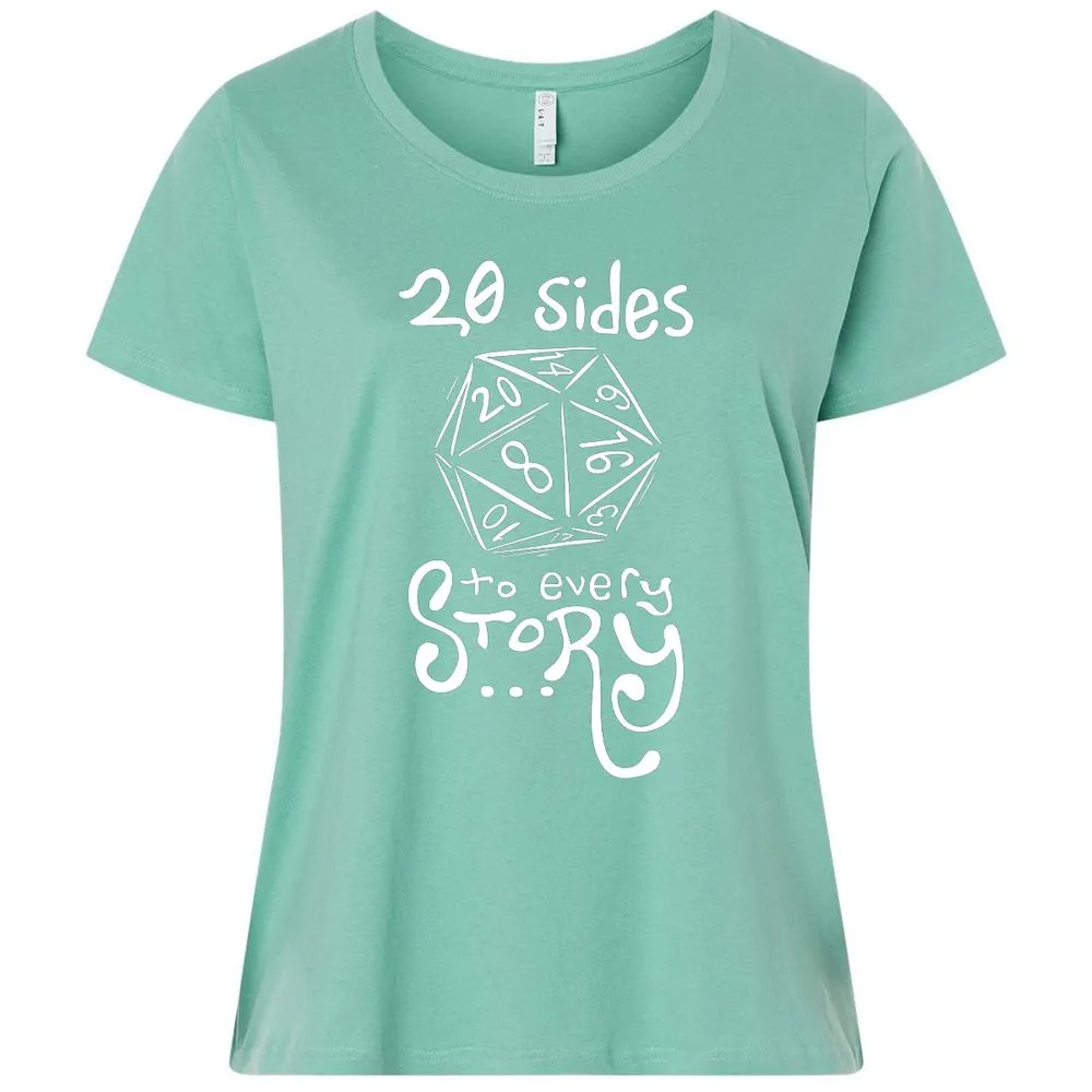 20 Sides to Every Story Ladies Curvy Jersey - Saltwater - 7