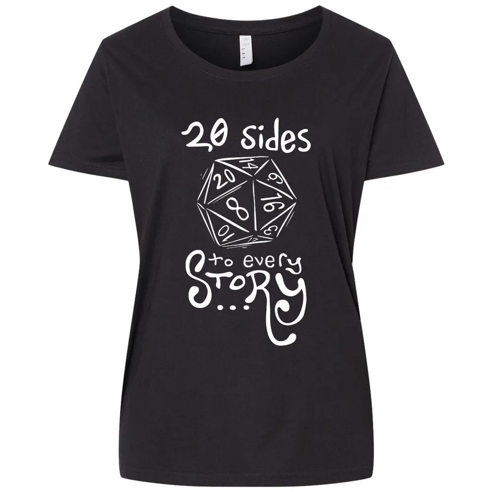 20 Sides to Every Story Ladies Curvy Jersey - Blended Black - 1