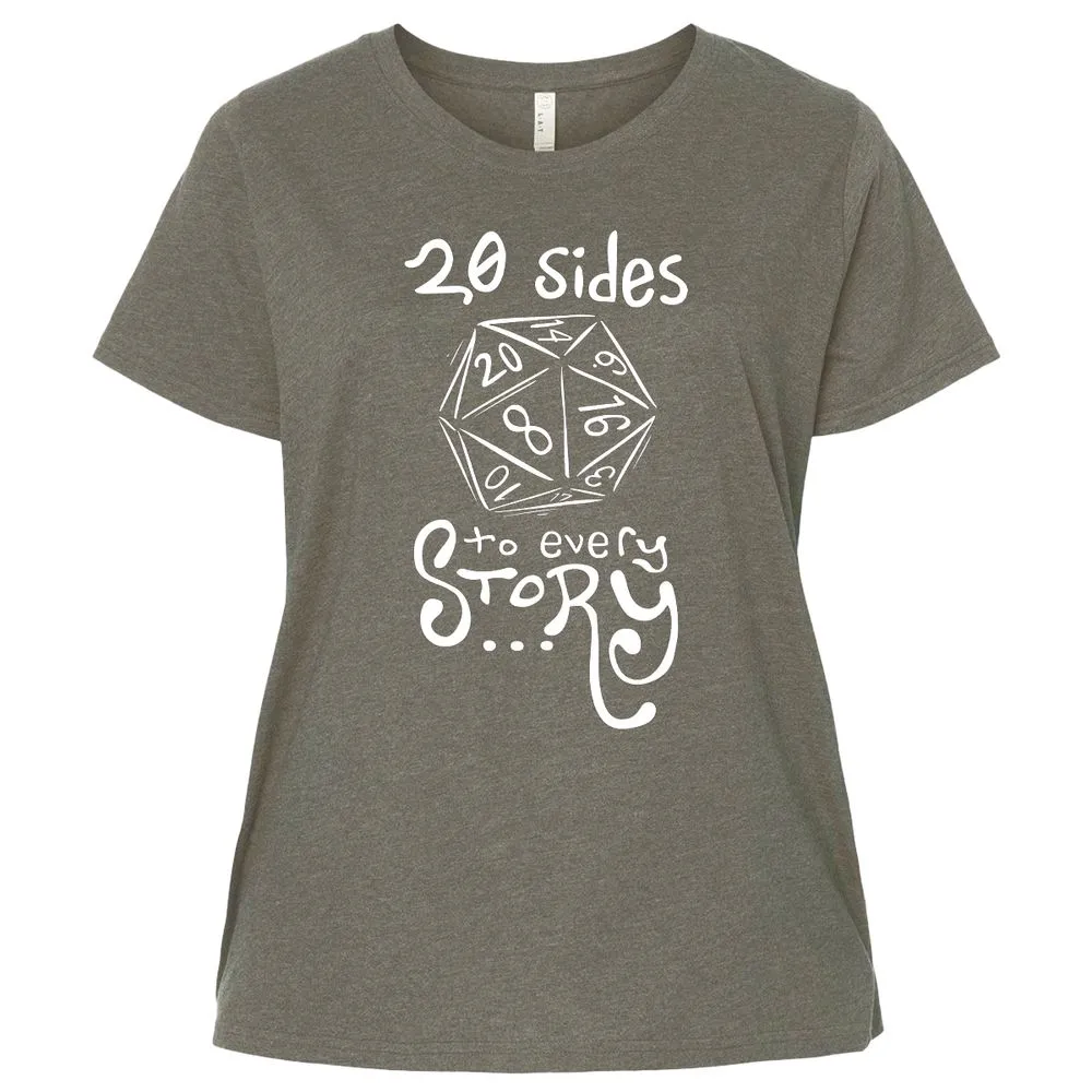 20 Sides to Every Story Ladies Curvy Jersey - Bamboo Blackout - 2