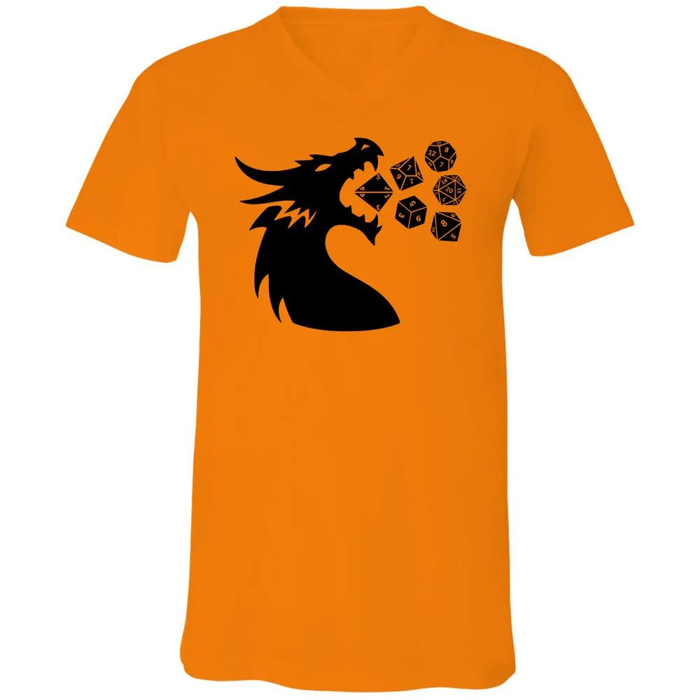 Pac And Dragon Unisex V-Neck T-Shirt - Orange - 11