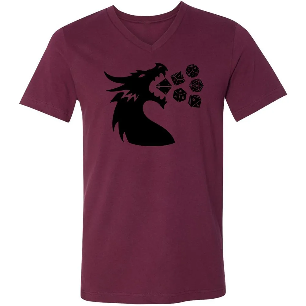 Pac And Dragon Unisex V-Neck T-Shirt - Maroon - 6