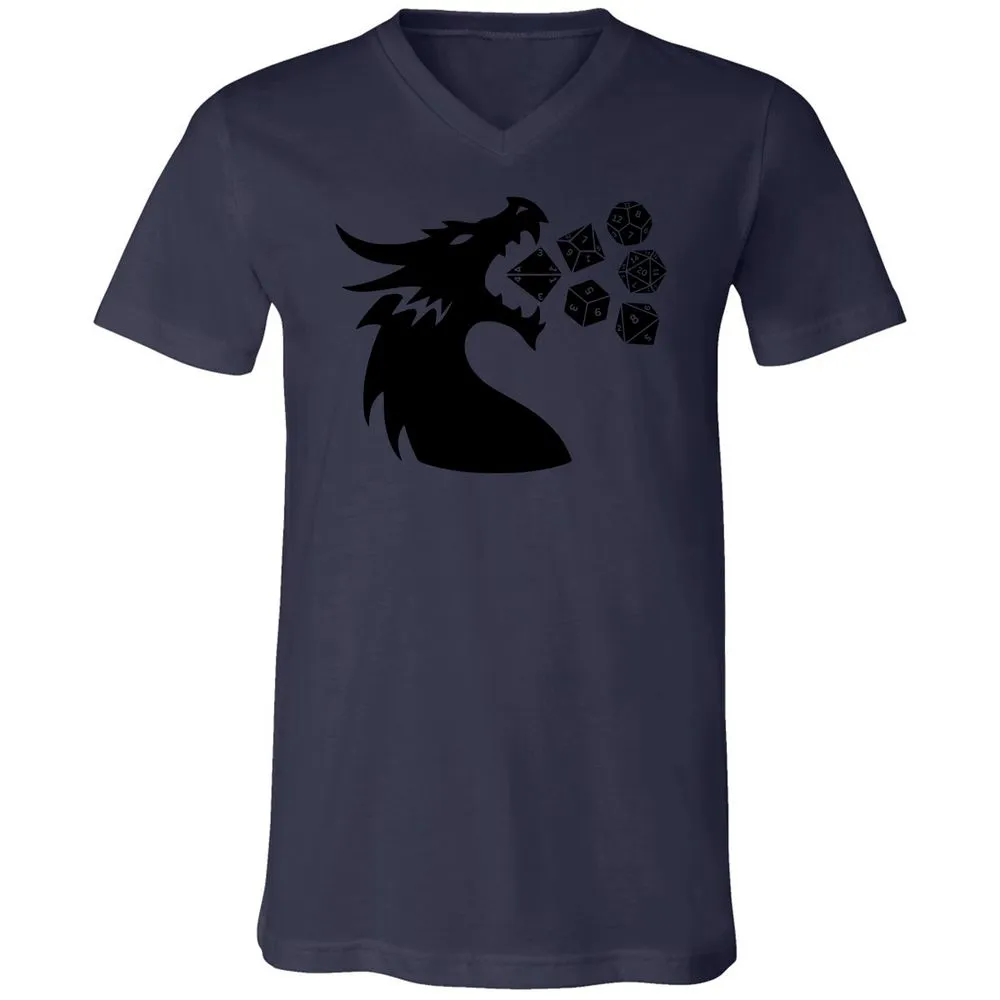 Pac And Dragon Unisex V-Neck T-Shirt - Navy - 9