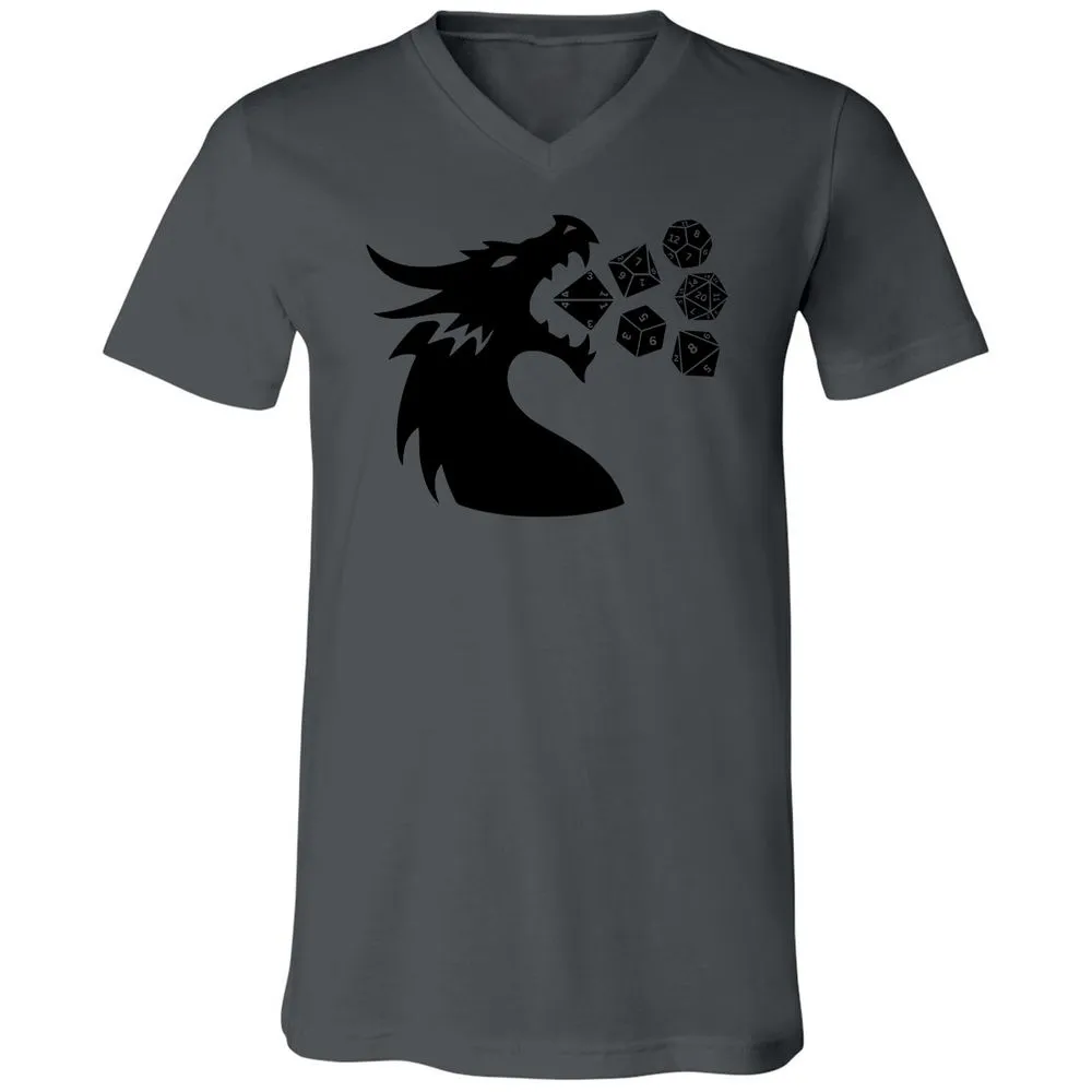 Pac And Dragon Unisex V-Neck T-Shirt - Asphalt - 12