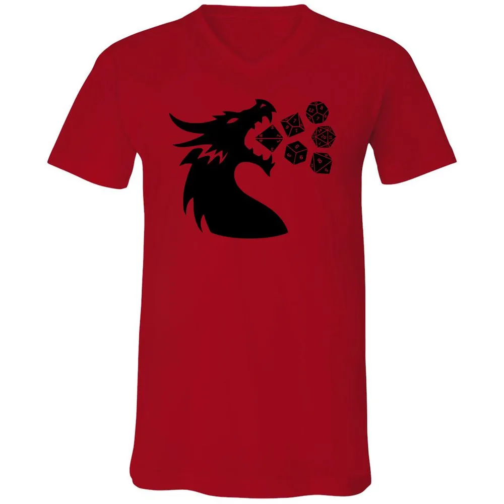 Pac And Dragon Unisex V-Neck T-Shirt - Red - 3
