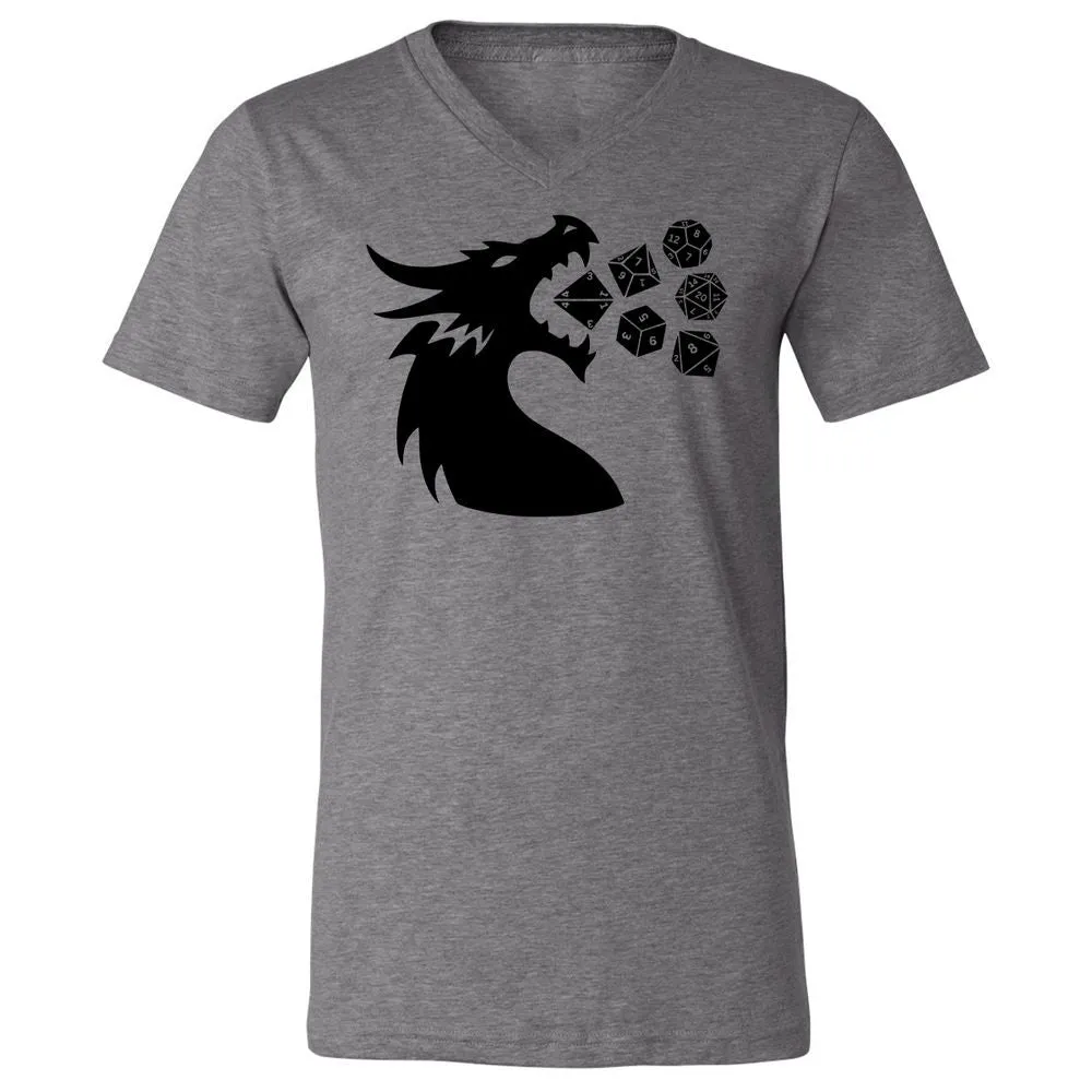 Pac And Dragon Unisex V-Neck T-Shirt - Deep Heather - 13