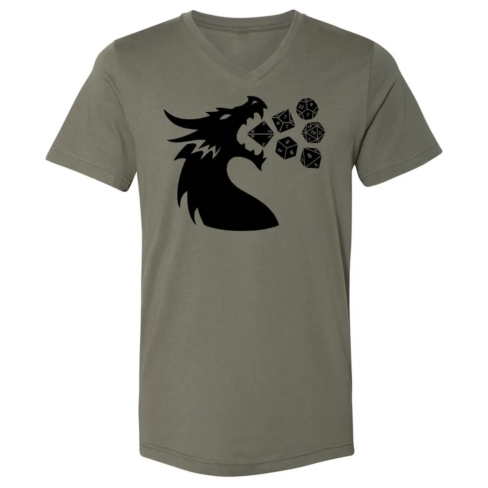 Pac And Dragon Unisex V-Neck T-Shirt - Military Green - 10