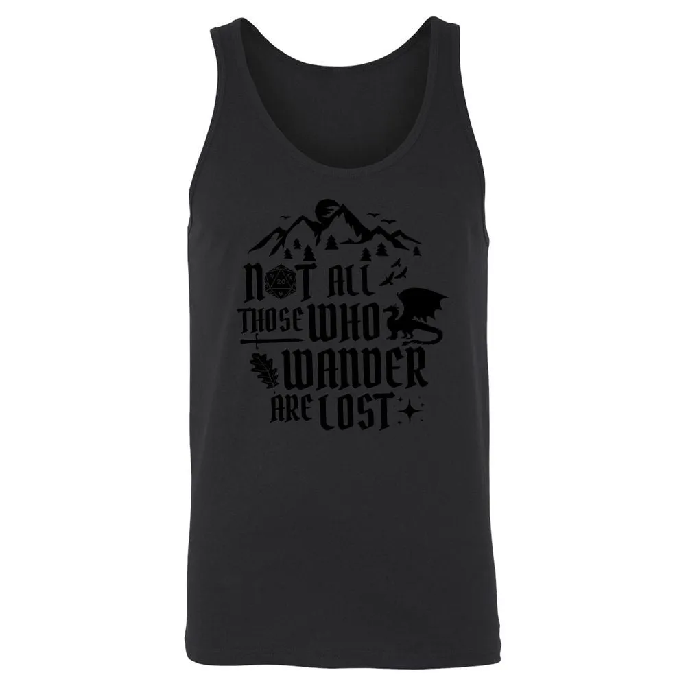 Not All Those Who Wander Are Lost Unisex Jersey Tank - Black - 14