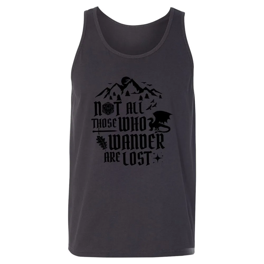 Not All Those Who Wander Are Lost Unisex Jersey Tank - Dark Grey - 7
