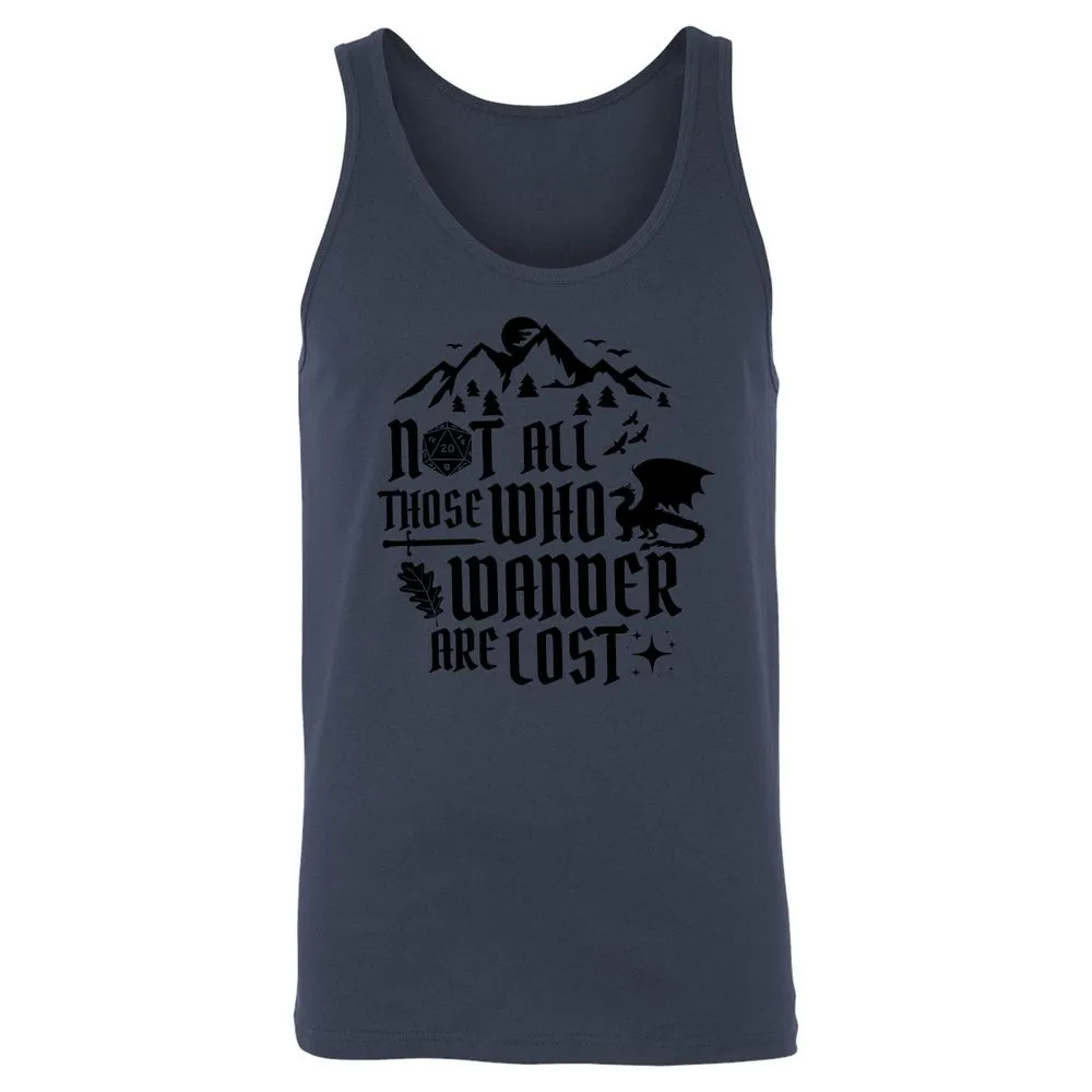 Not All Those Who Wander Are Lost Unisex Jersey Tank - Navy - 8