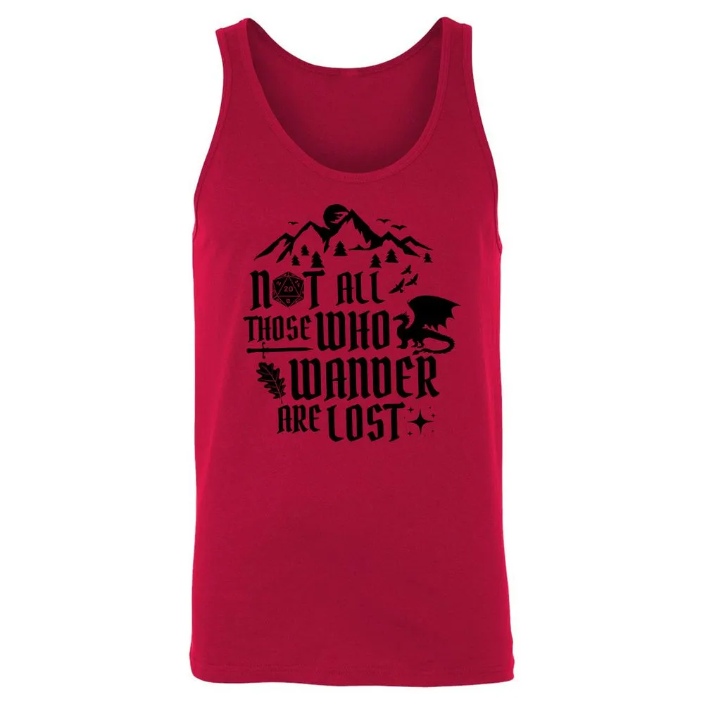 Not All Those Who Wander Are Lost Unisex Jersey Tank - Red - 11