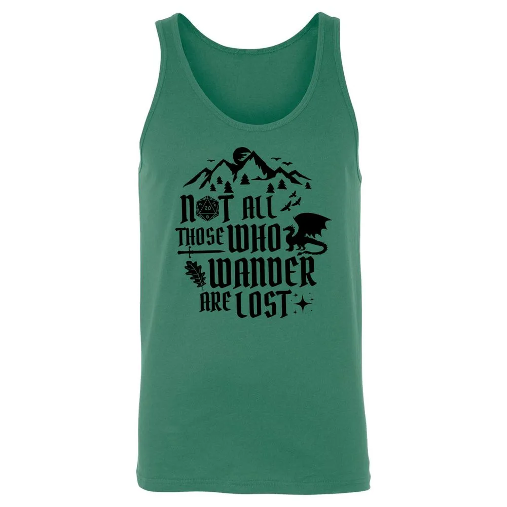 Not All Those Who Wander Are Lost Unisex Jersey Tank - Kelly - 9