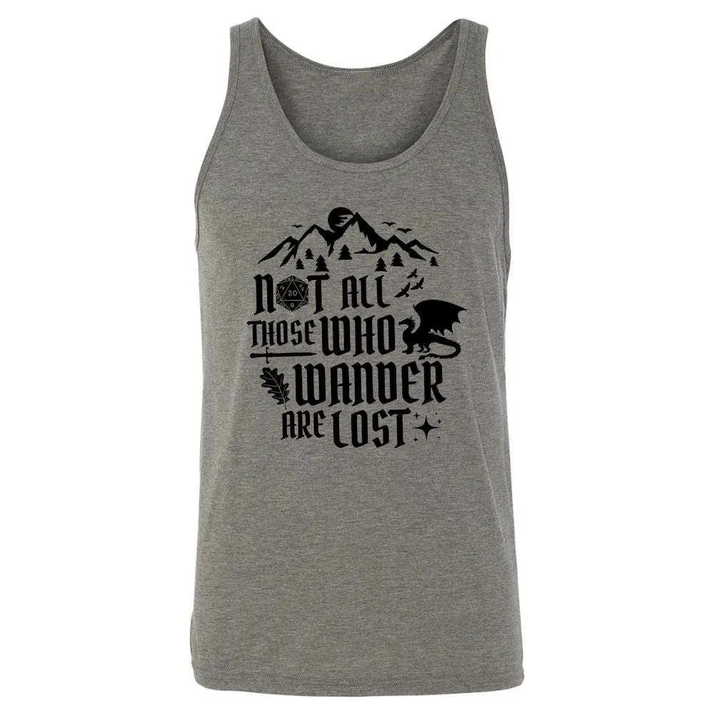 Not All Those Who Wander Are Lost Unisex Jersey Tank - Grey Triblend - 2