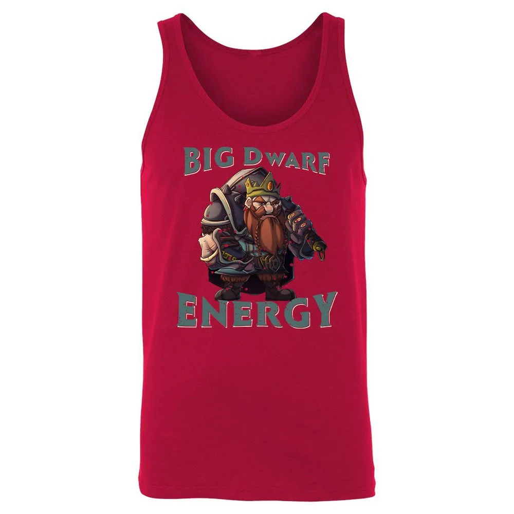Big Dwarf Energy Unisex Jersey Tank - Red - 11