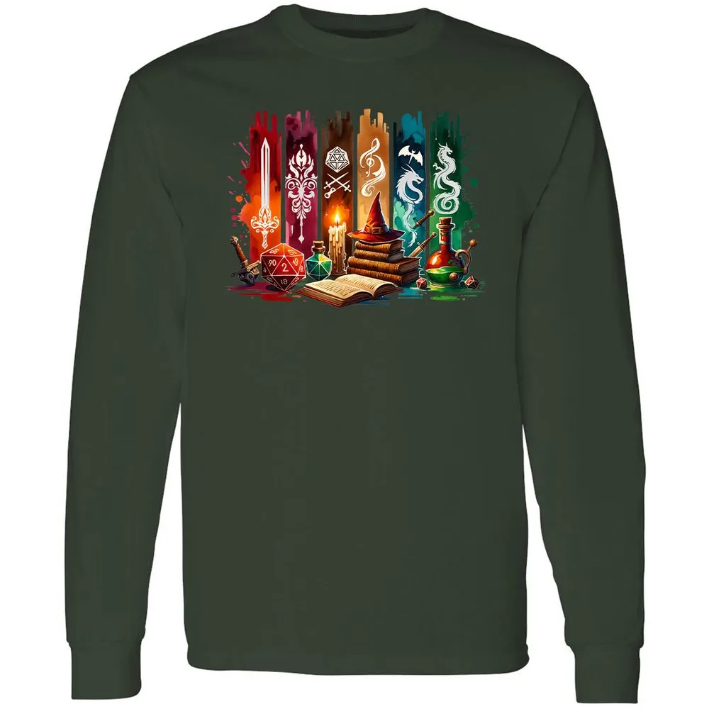 DnD Classes Long Sleeve T-Shirt - Forest Green - 8
