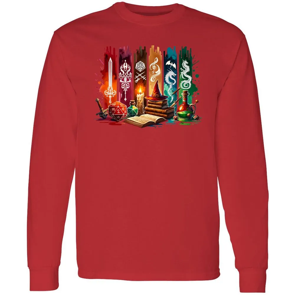 DnD Classes Long Sleeve T-Shirt - Red - 14