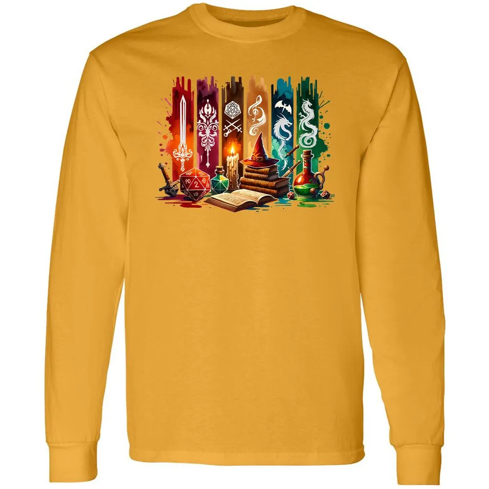 DnD Classes Long Sleeve T-Shirt - Gold - 9