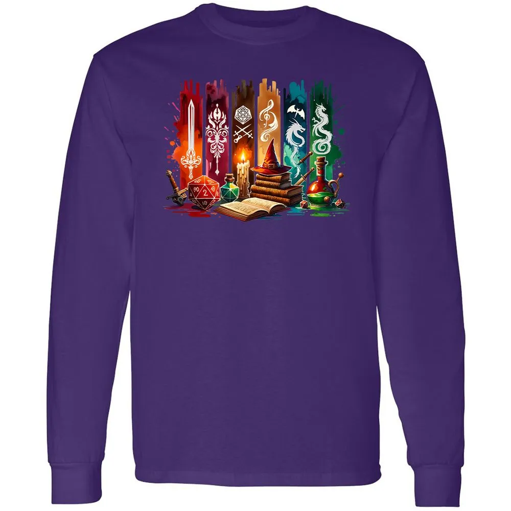 DnD Classes Long Sleeve T-Shirt - Purple - 13