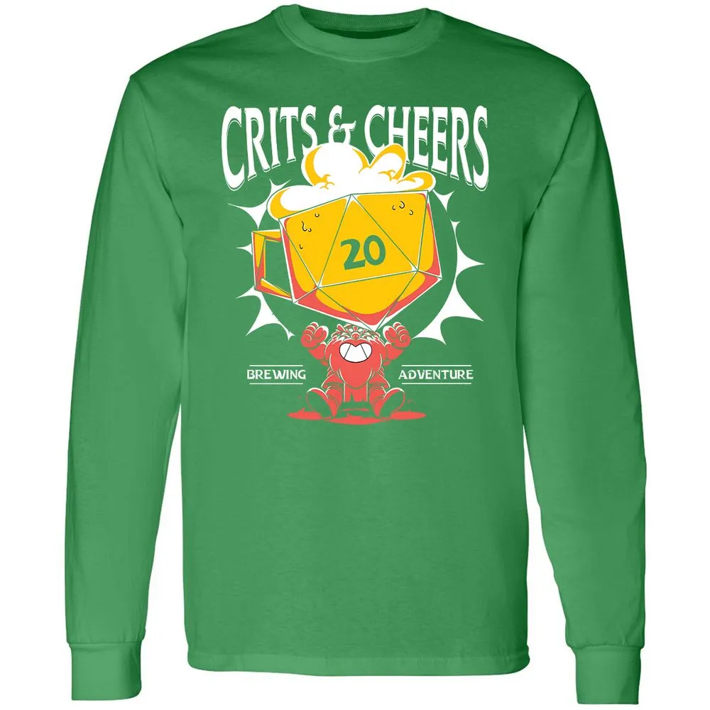 Crits & Cheers Long Sleeve T-Shirt - Irish Green - 10