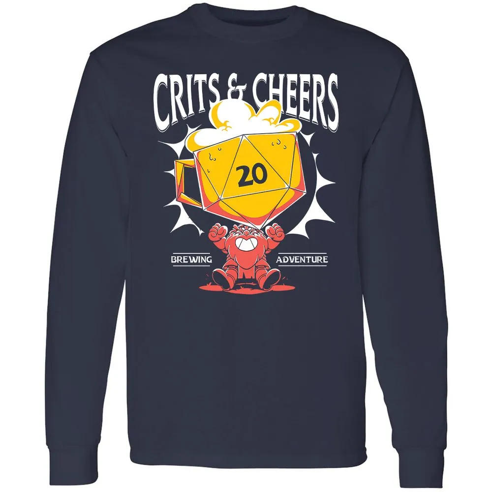 Crits & Cheers Long Sleeve T-Shirt - Navy - 2
