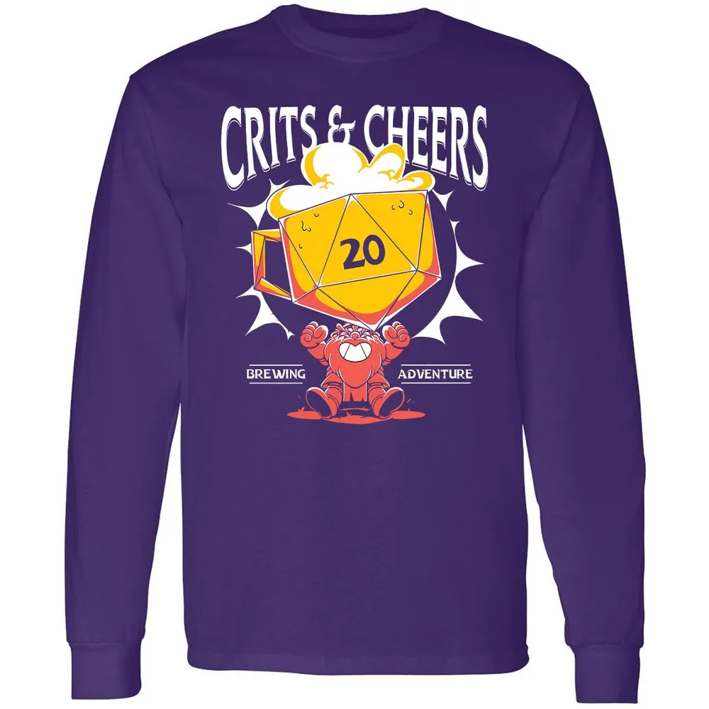 Crits & Cheers Long Sleeve T-Shirt - Purple - 13