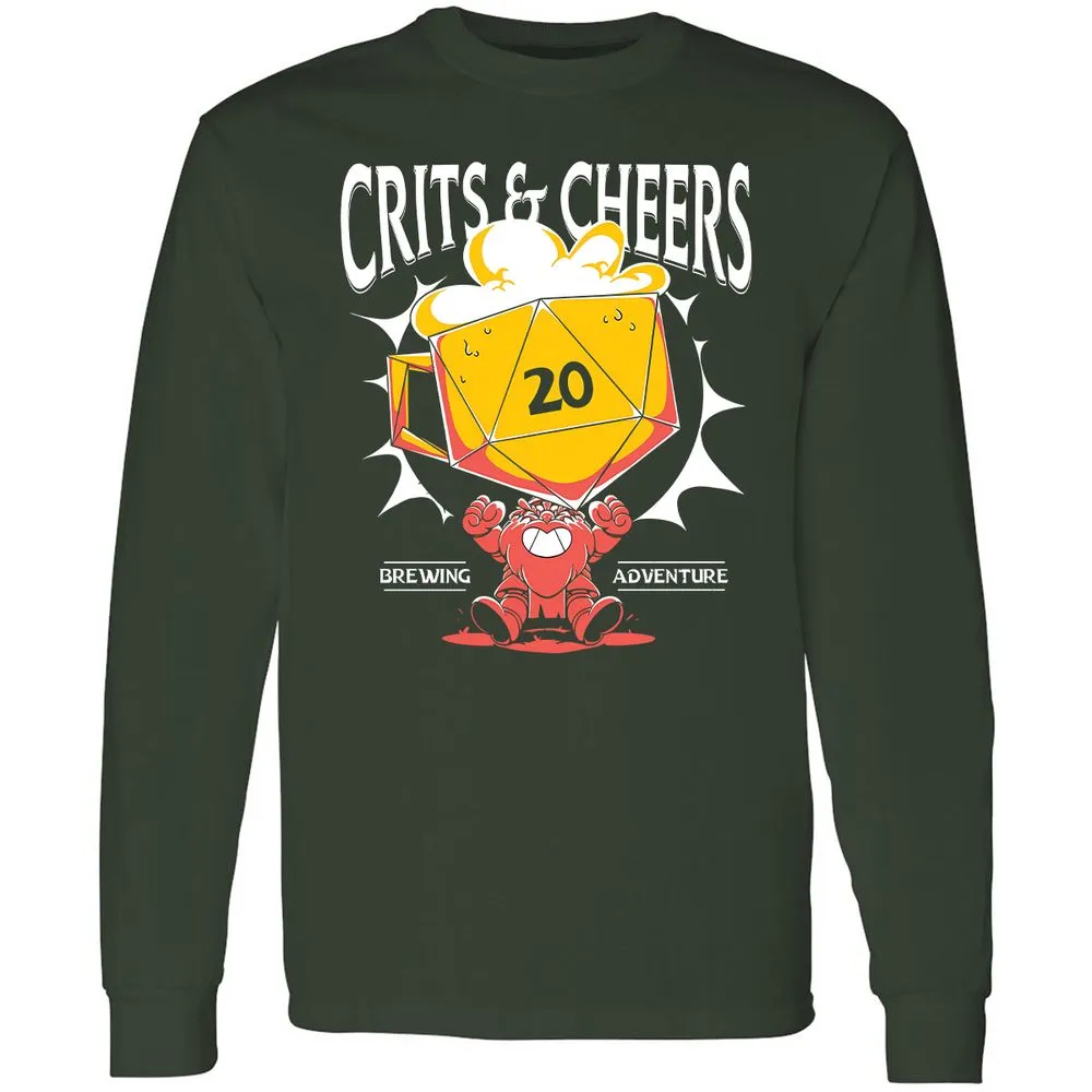 Crits & Cheers Long Sleeve T-Shirt - Forest Green - 4