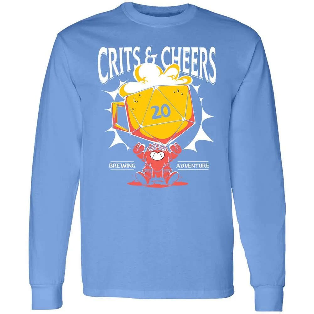 Crits & Cheers Long Sleeve T-Shirt - Carolina Blue - 12