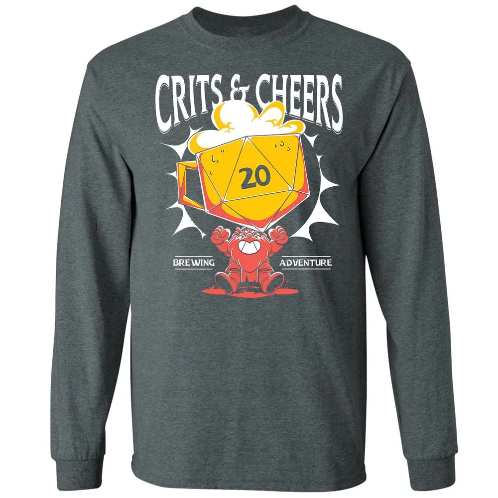 Crits & Cheers Long Sleeve T-Shirt - Dark Heather - 15