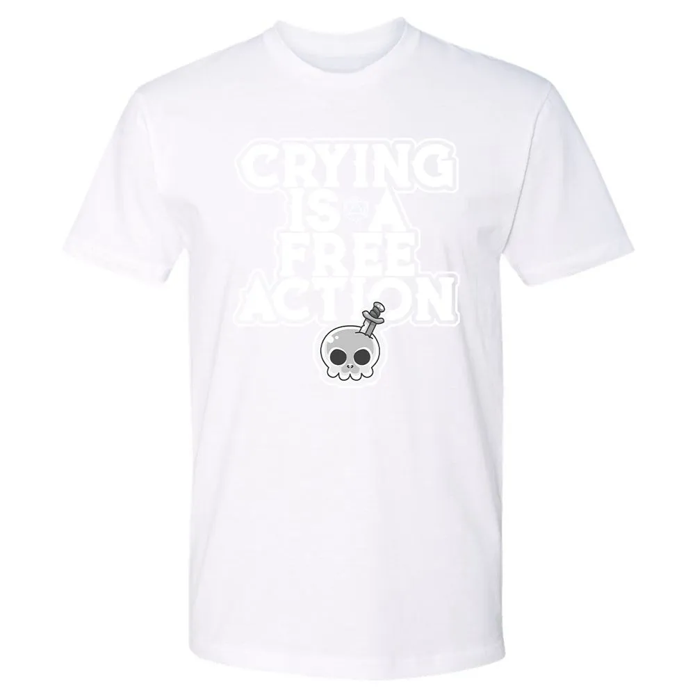 Crying Is A Free Action Premium Unisex T-Shirt - White - 4