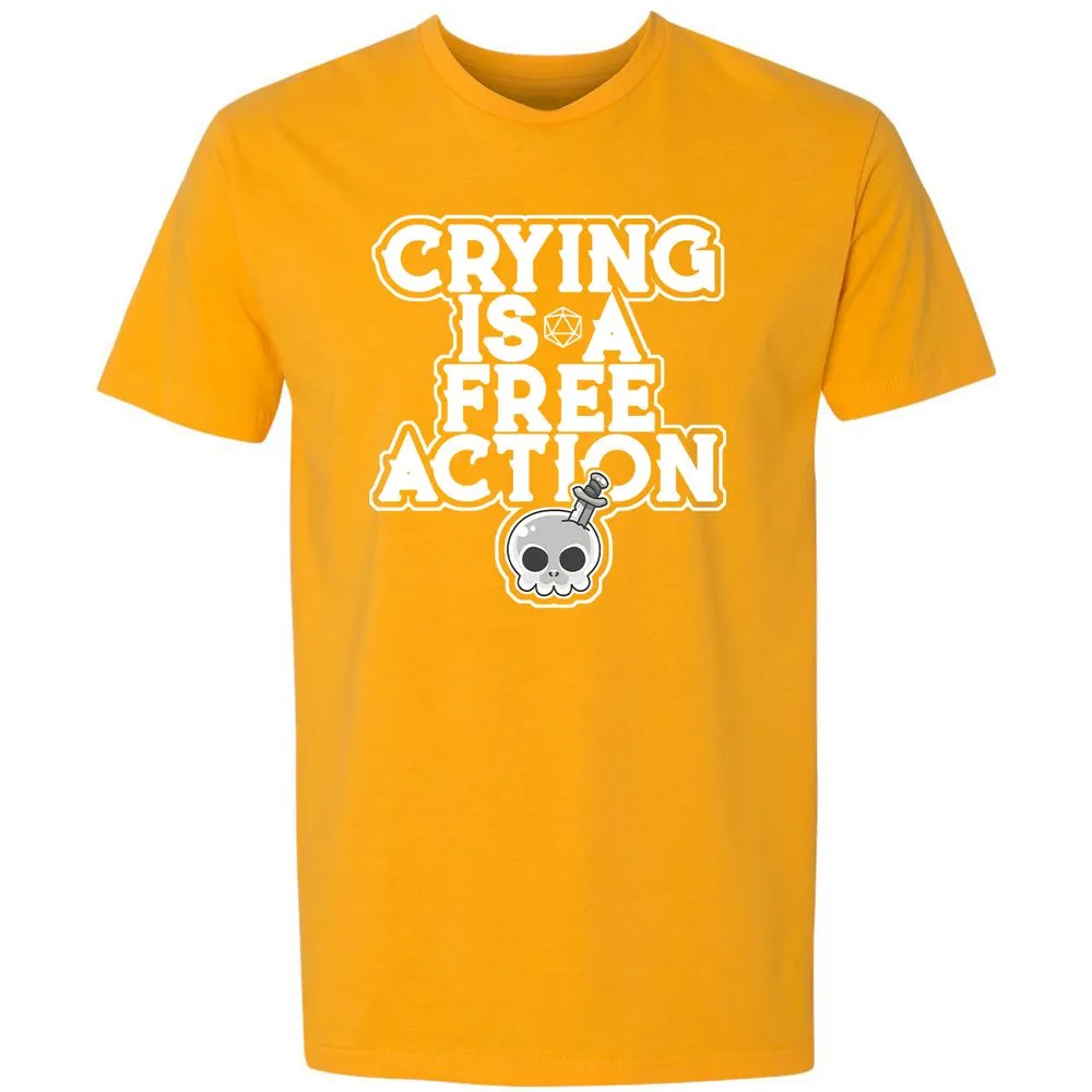 Crying Is A Free Action Premium Unisex T-Shirt - Gold - 12