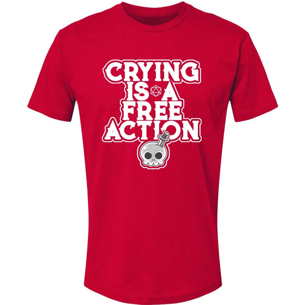 Crying Is A Free Action Premium Unisex T-Shirt - Red - 6