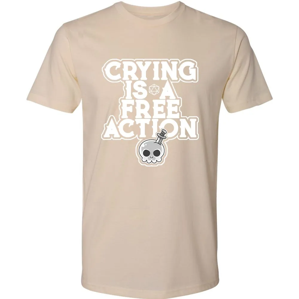 Crying Is A Free Action Premium Unisex T-Shirt - Cream - 14