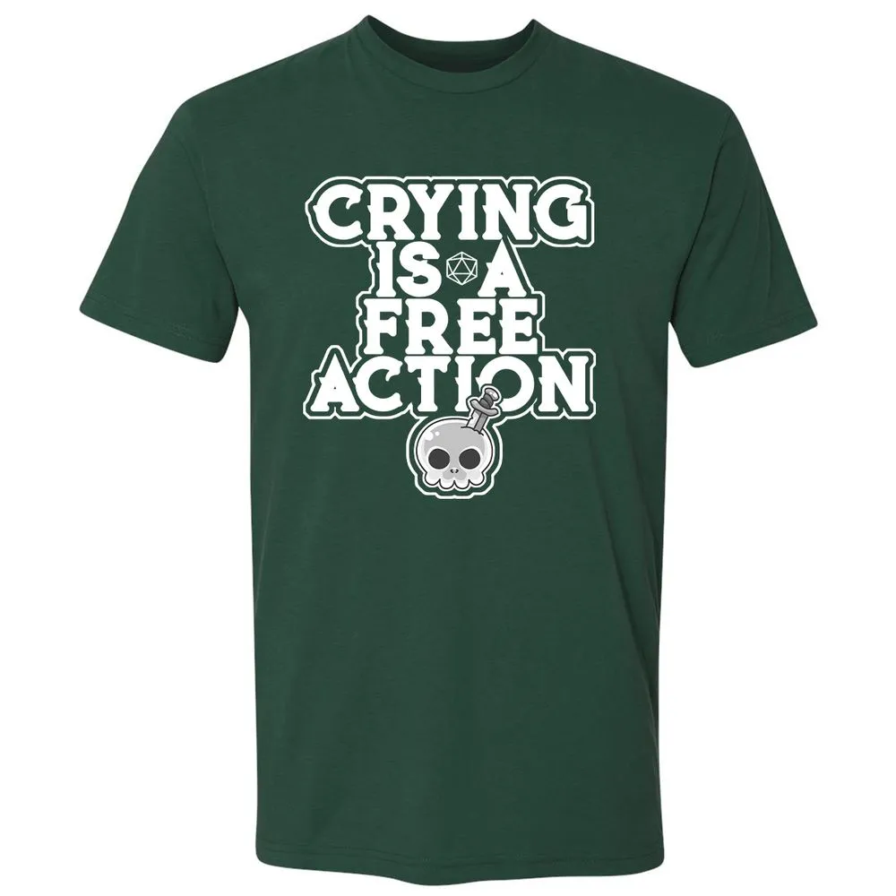 Crying Is A Free Action Premium Unisex T-Shirt - Forest Green - 13
