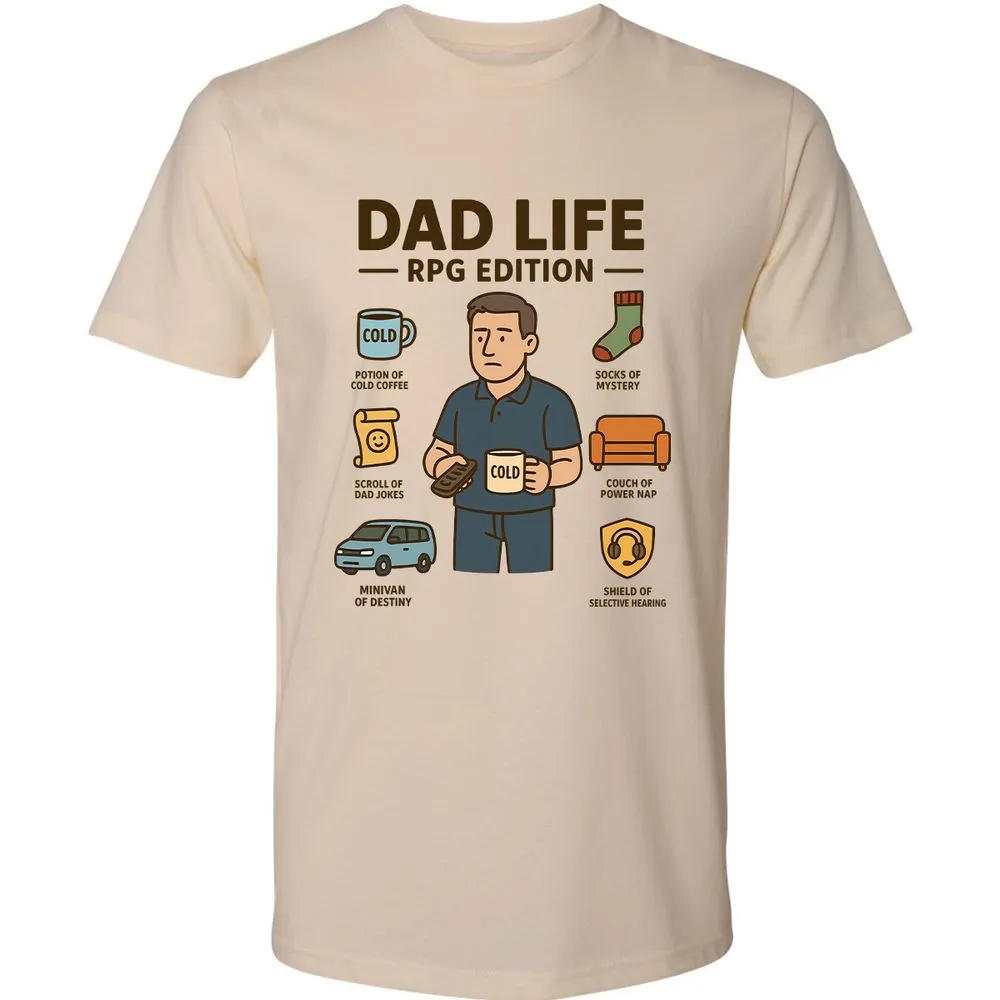Dad Life RPG Edition Premium Unisex T-Shirt - Cream - 2