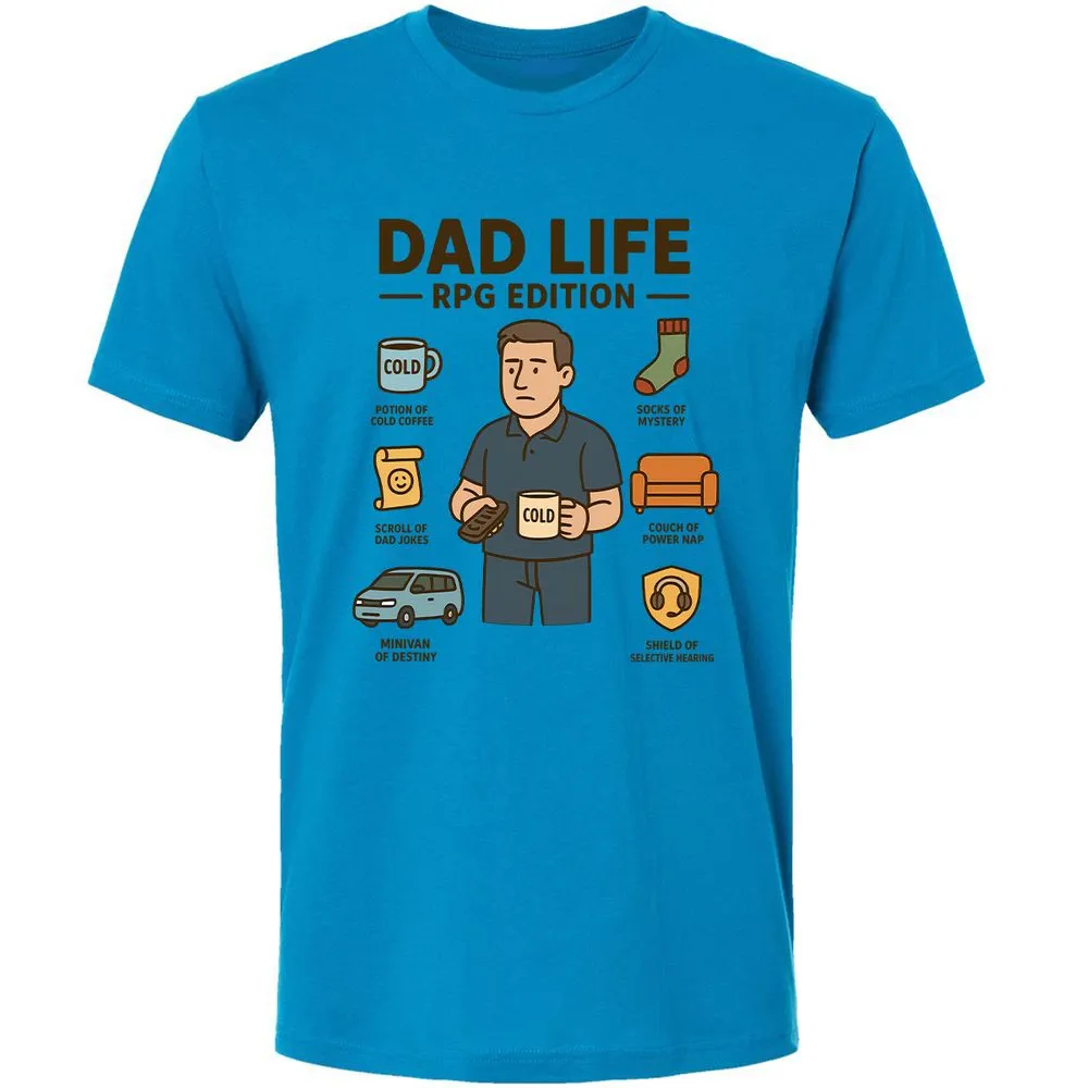 Dad Life RPG Edition Premium Unisex T-Shirt - Turquoise - 4